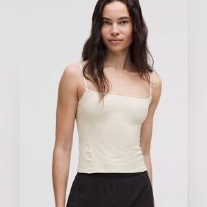 lululemon athletica wundermost ultra soft Nulu spaghetti strap cami medium tan